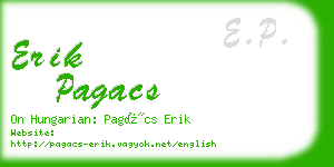 erik pagacs business card